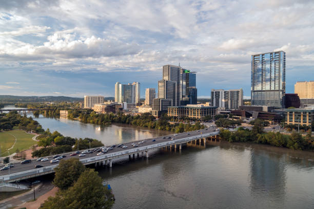 istock Austin Texas Downtown Skyscrapers Skyline Panorama Cityscape at Sunset 672418826