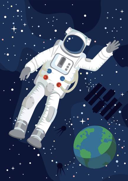 ilustrações de stock, clip art, desenhos animados e ícones de astronaut with earth - spacewoman