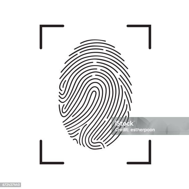 Fingerprint Scan Icon Stock Illustration - Download Image Now - Fingerprint, Digital Display, Finger