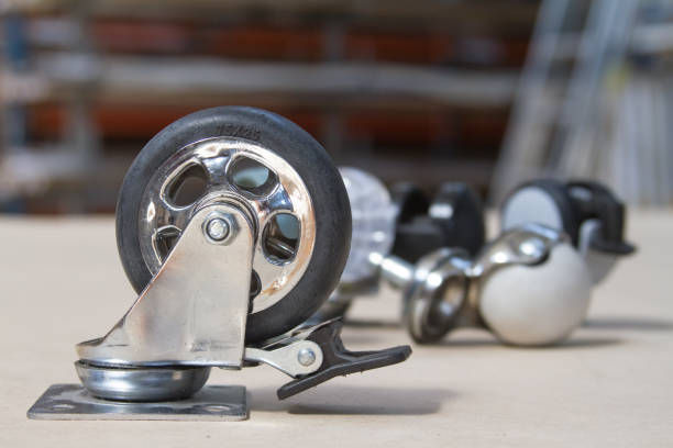 istock Wheel for sofa and tables. Roller for furniture. 672443898