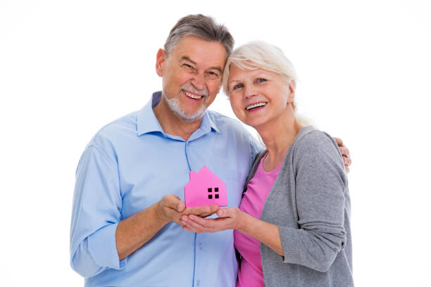 istock Mature couple moving house 672445836