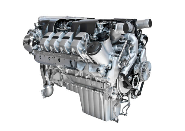 istock Engine of a truck 672450246
