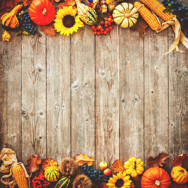 istock Colorful background for Halloween and Thanksgiving 672452890