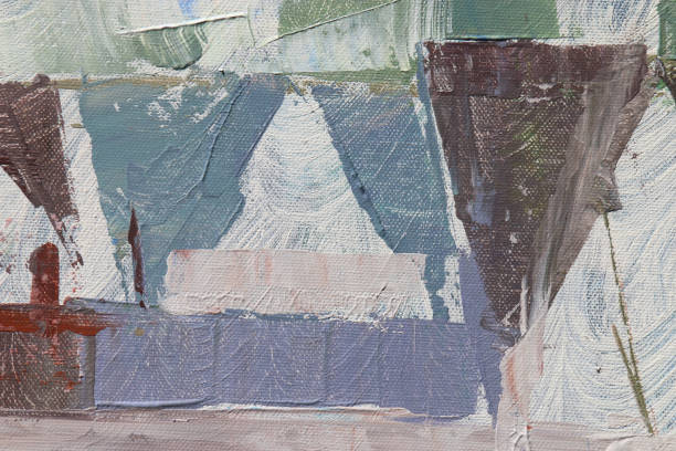 istock Texture painting. Abstract art background. Acrylic on canvas. Rough brushstrokes of paint. 672495738