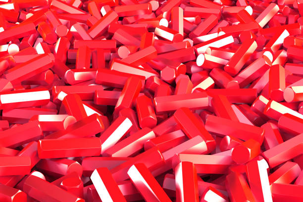 istock A pile of red hexagon details 672497164