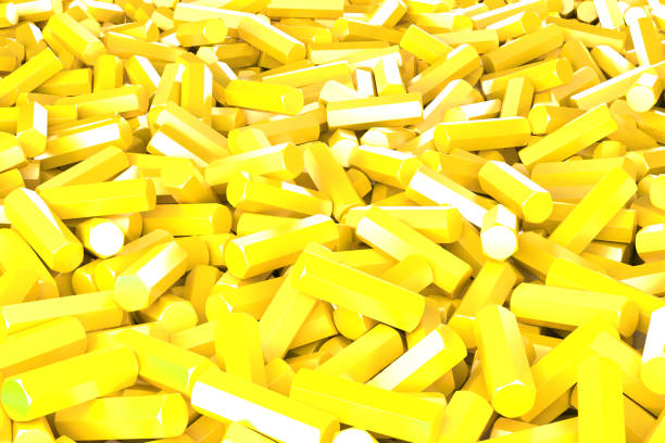 istock A pile of yellow hexagon details 672497756
