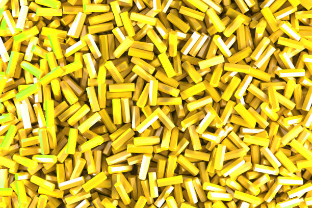 istock A pile of yellow hexagon details 672497810