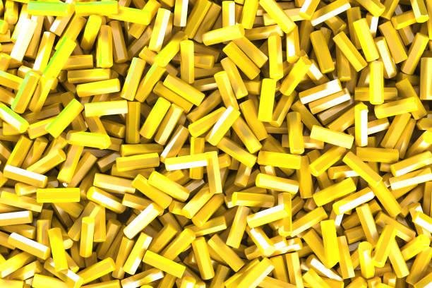 istock A pile of yellow hexagon details 672497878