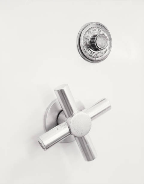 istock Safe deposit castle Dial detail 672502850