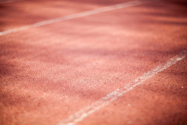 istock Running track with copy space, shallow depth of field 672521766