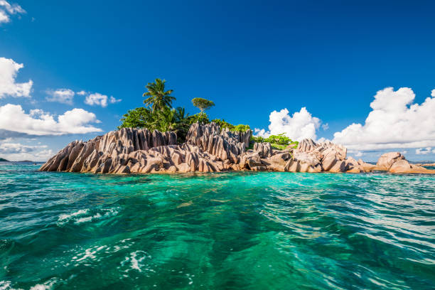 St. Pierre Island at Seychelles stock photo