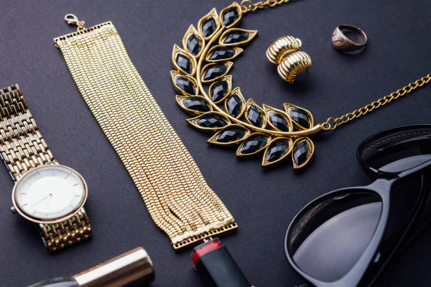 istock Set of stylish accessories 672531126