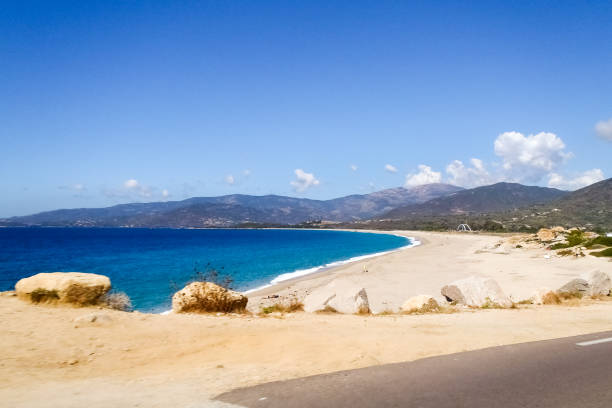 Corsica, France: Ghisonaccia beach without people