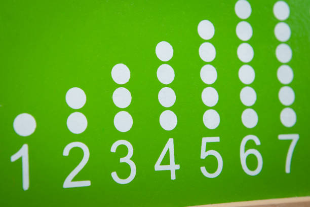 istock Numbers showing the number with balls 672535244