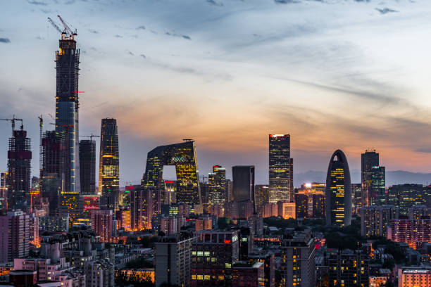istock Beijing Central Business District at Dusk 672538528