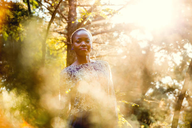 istock Beauty catching the sun in forest 672542784