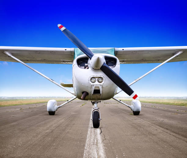 sports plane stock photo