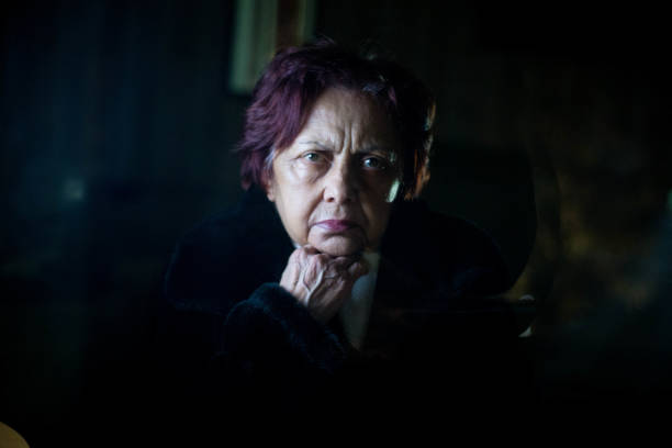 istock Portrait od angry grandma 672546380