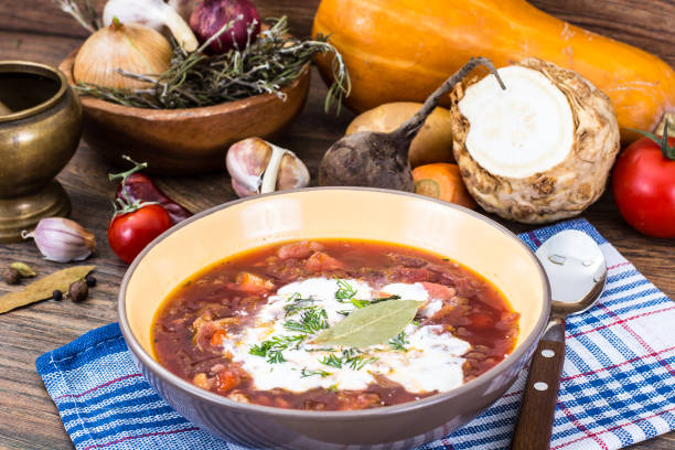 Vegetarian fresh vegetable soup