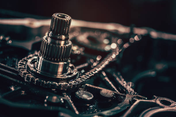 istock Continuously variable transmission metal parts close-up 672559682