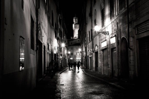 istock Florence streets with Palazzo Vechio in background 672566296