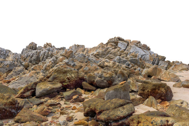 istock Big rock isolated on white background. This has clipping path. 672566858