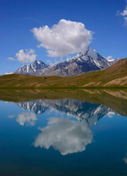 Chandra Taal (meaning the Lake of the Moon), or Chandra Tal is situated in the Spiti part of the Lahul and Spiti district of Himachal Pradesh (India).