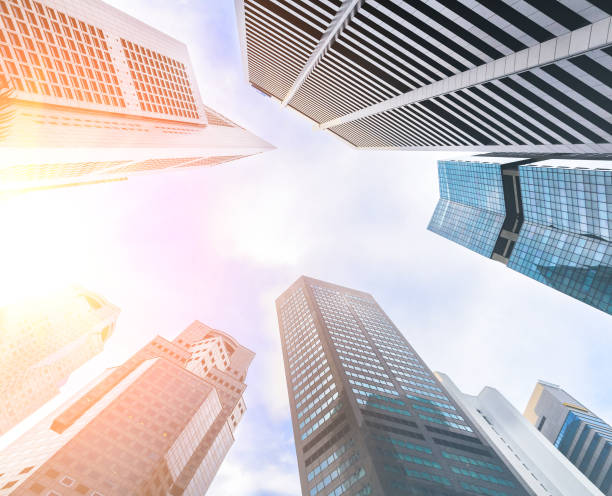 istock Business towers upwards 672574768