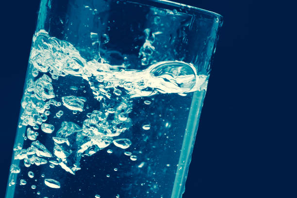 istock Aqua fresh drink water with bubble liquid drinking in art color tone. 672586450