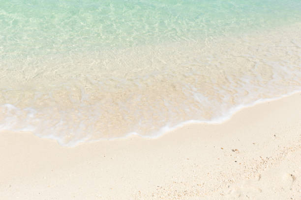 white sand blue emerald sea beach for background.