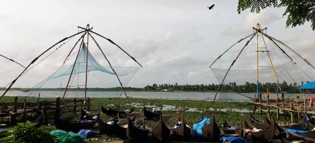 istock Chinese Fishing nets 672593402
