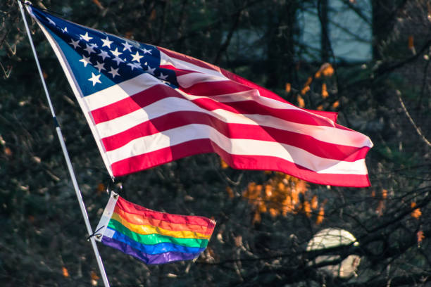 istock American Flag and LGBT Rainbow Flag 672594152
