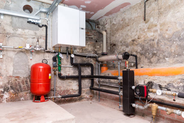 istock condensing boiler gas in the boiler room 672613206