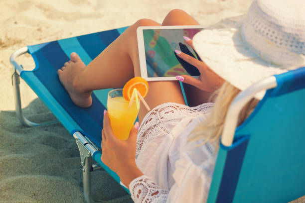 istock Young Woman Relaxing At The Beach 672618224