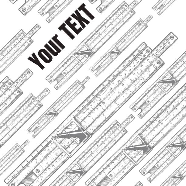 illustrations, cliparts, dessins animés et icônes de modèle avec des règles de diapositive - slide rule