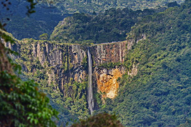 istock Beautiful waterfall in Urubici 672654396