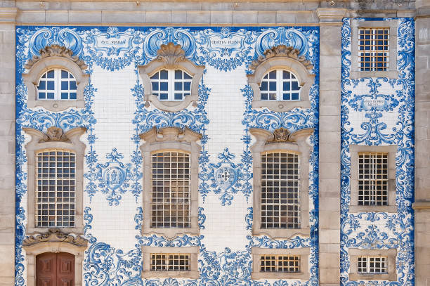 Church wall with windows in Porto Church wall with windows in Porto, Portugal metal molding stock pictures, royalty-free photos & images