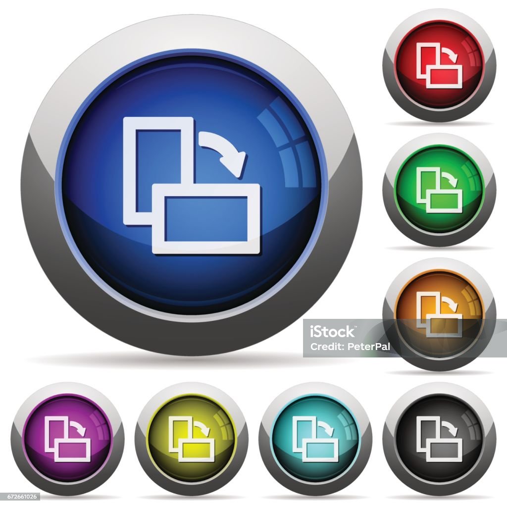 De Rotation Buttons Rotate Element Right Button Set Stock Illustration - Download Image Now ...