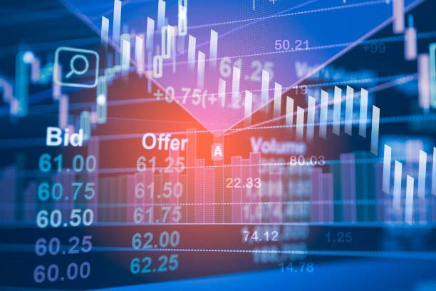istock Stock data indicator analysis on financial market trade 672681454