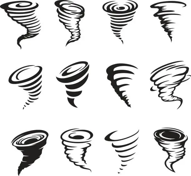 Vector illustration of tornado designs