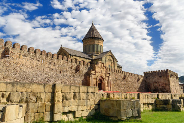 istock Svetitskhoveli Cathedral is surrounded by defensive wall. Mtskheta, Georgia 672720688