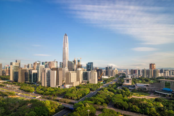 istock Skyscrapers and skyline of downtown CBD, Shenzhen 672727842