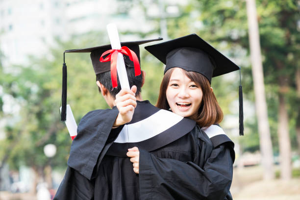 istock Group of successful students on their graduation day 672732096