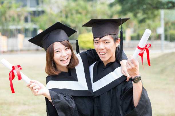 istock Group of successful students on their graduation day 672732102