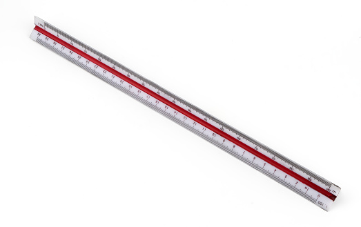 3 Sided Triangle Ruler Triangle 3 Sided Engineer Ruler Isoalted On White Backgorund Stock ...