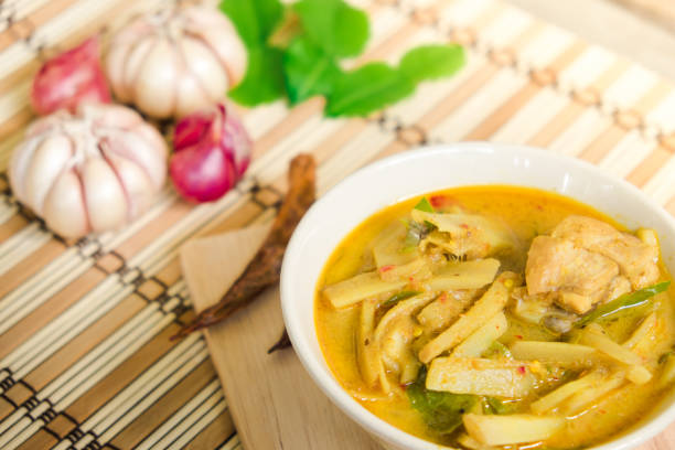istock hot spicy thai chicken curry 672736942