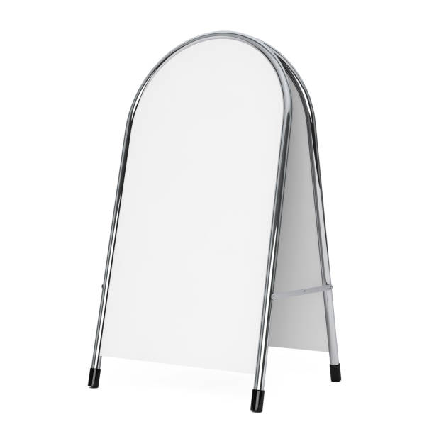 istock White Blank Advertising Promotion Stand. 3d Rendering 672761120