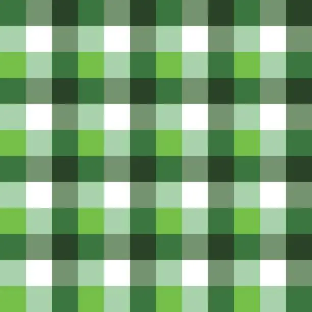 Vector illustration of Green Scottish Seamless Tartan Plaid