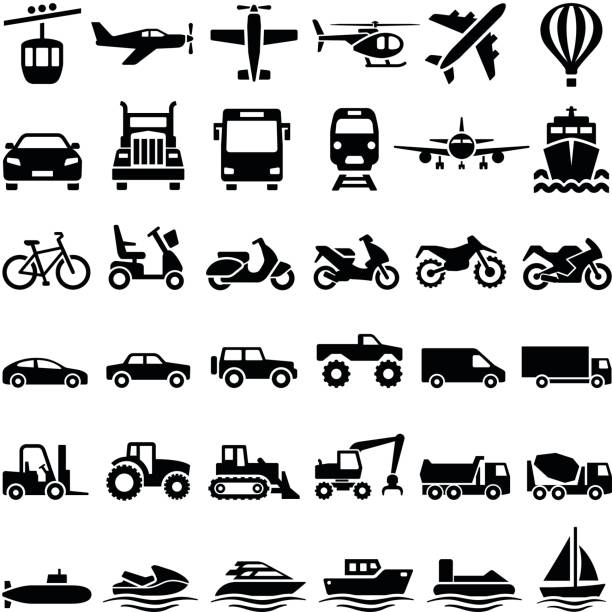 운송하는가 아이콘 - transportation symbol computer icon icon set stock illustrations