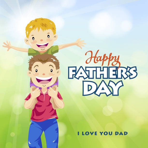 Happy Father And Son Stock Illustration - Download Image Now - Father's Day, Backgrounds, Child - iStock Happy Father And Son Stock Illustration - Download Image Now - Father's Day, Backgrounds, Child - iStock